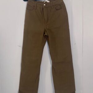 OAK + FORT Brown Twill Pant